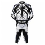 Kvell Sports Spider Grey Camo One-Piece Motorcycle Leather Racing Suit - Image 2