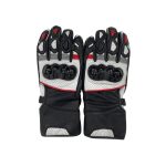 Kvell Sports Apex Pro Black White & Red Motorcycle Racing Gloves