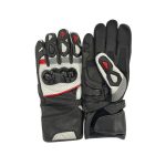 Kvell Sports Apex Pro Black White & Red Motorcycle Racing Gloves - Image 2
