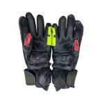 Kvell Sports HyperVolt Pro neon yellow red and black motorcycle racing gloves