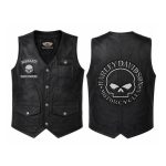 Kvell Sports Roadmaster Black Leather Motorcycle Vest - Image 3
