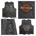 Kvell Sports Outlaw Lace-Up Black Leather Motorcycle Vest - Image 4