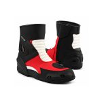 Kvell Sports Red and Black Motorcycle Street Riding Shoes with Ankle Protection