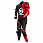 Kvell Sports Kawasaki ZX-10R Red Black Custom Motorcycle Leather Racing Suit - Image 3